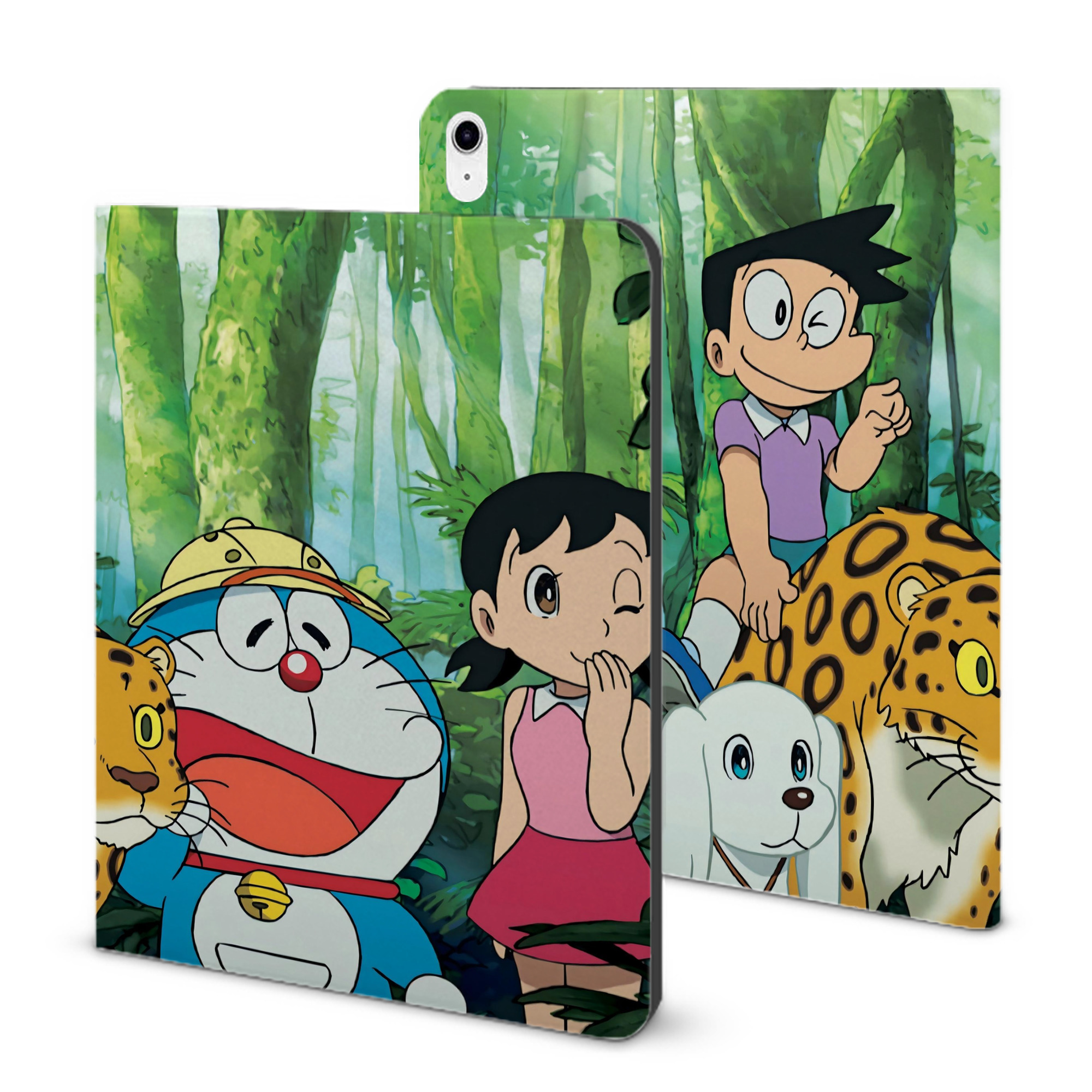 （画像用） ドラえもん Doraemon IPad ケース ブック型 PUレザー TPU 耐衝撃 軽量 薄型 ペン収納なし 全面保護 IPad 各モデル対応